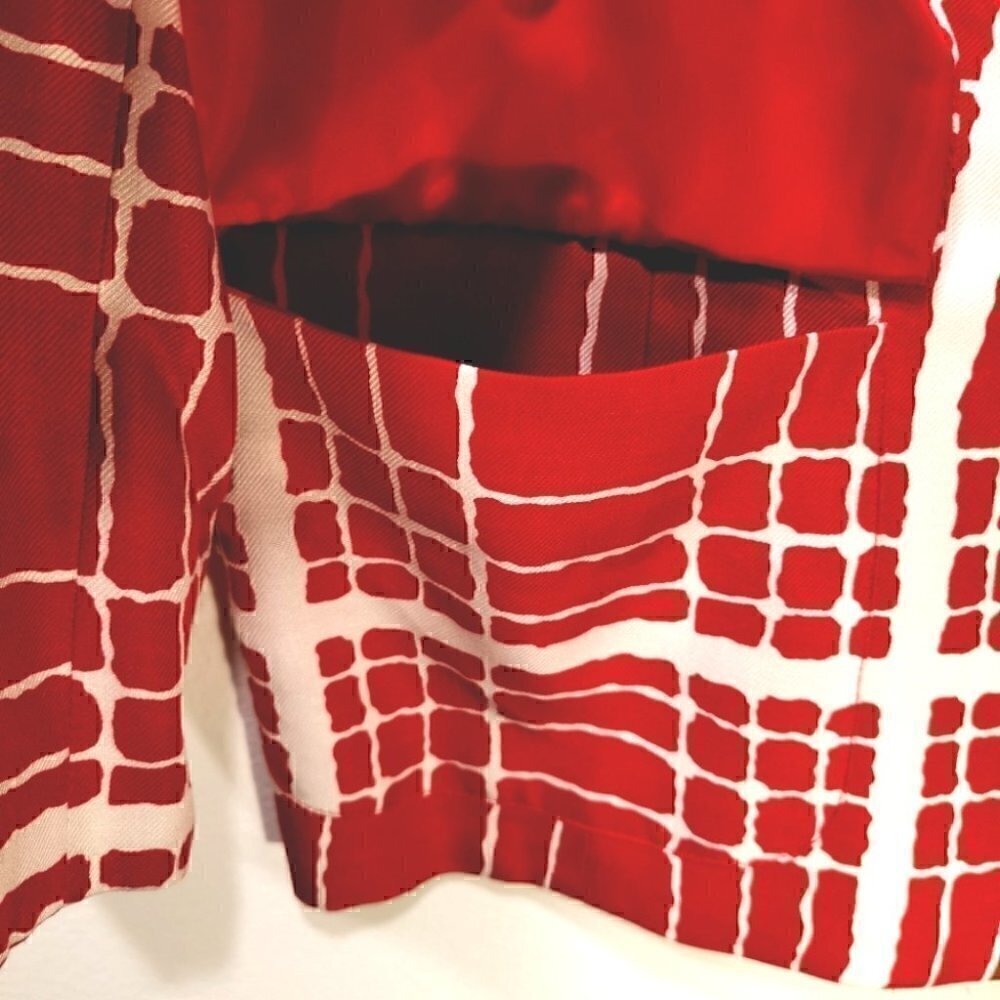 Pendleton Vtg Women's 10 Red White Snazzy Jacket - Picture 6 of 12